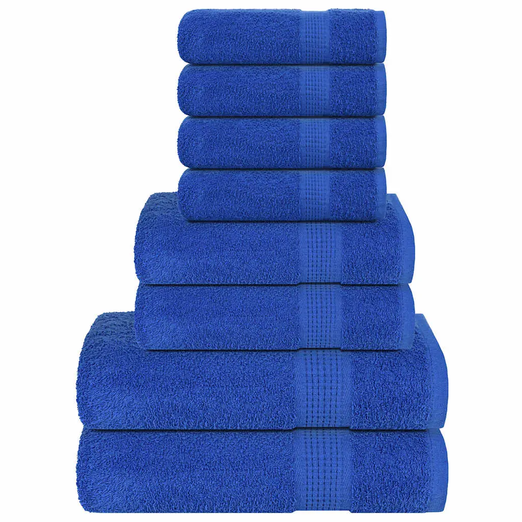 Set Asciugamani 8 pz Blu 360 gsm 100% Cotone