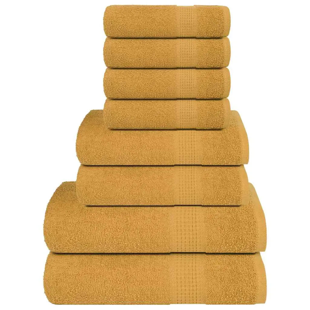 Set Asciugamani 8 pz Oro 360 gsm 100% Cotone