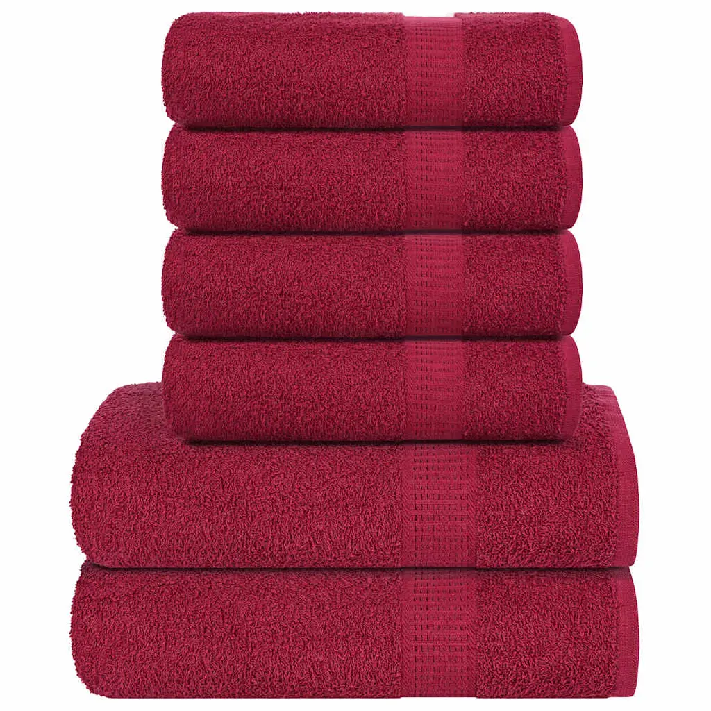 Set Asciugamani 8 pz Bordeaux 360 gsm 100% Cotone