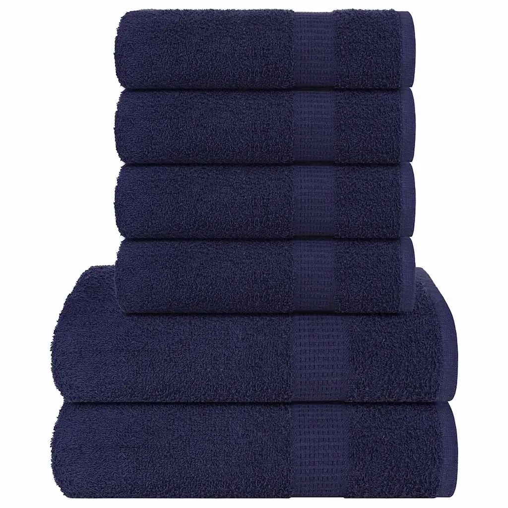 Set Asciugamani 8 pz Blu Navy 360 gsm 100% Cotone