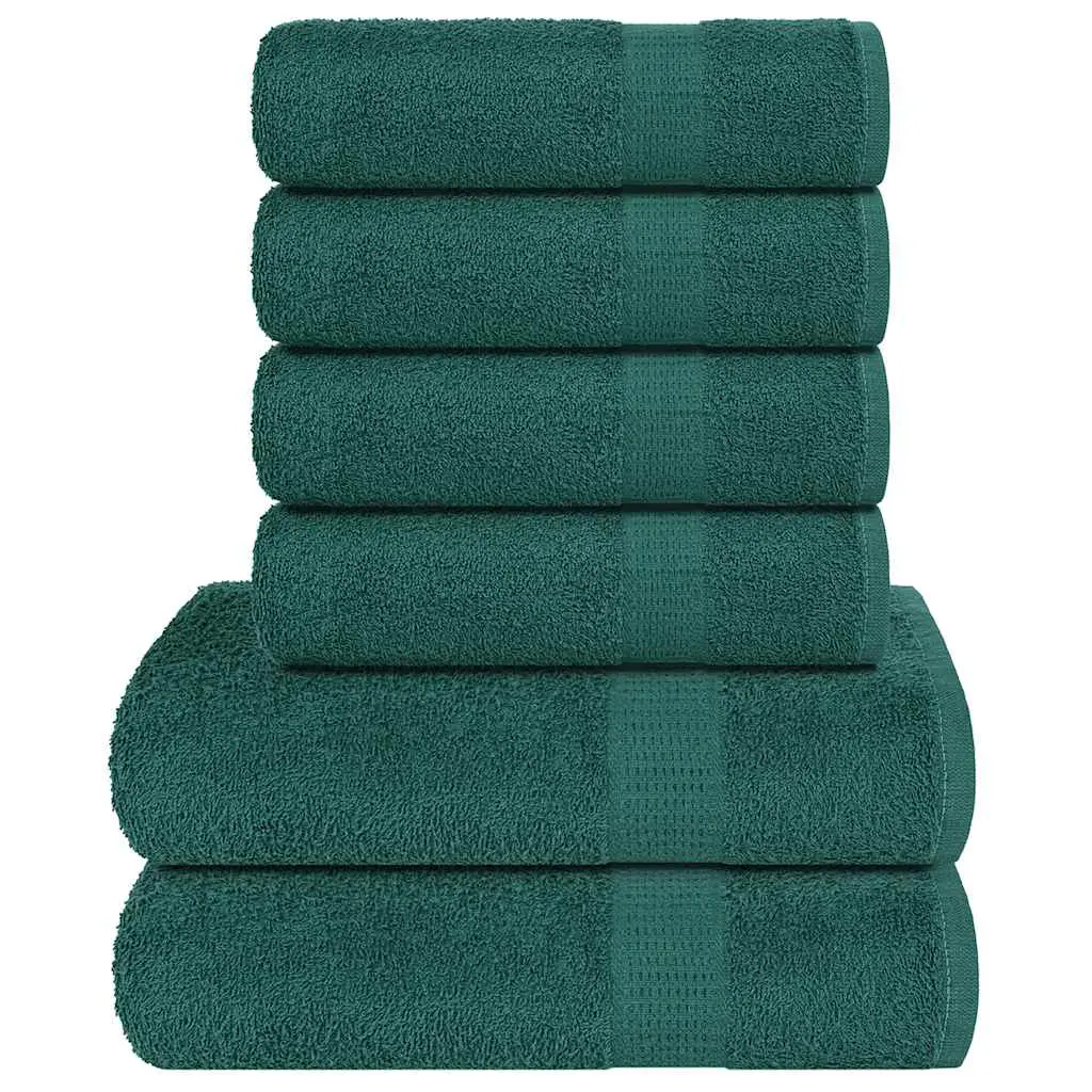 Set Asciugamani 6 pz Verde Mela 360 gsm 100% Cotone