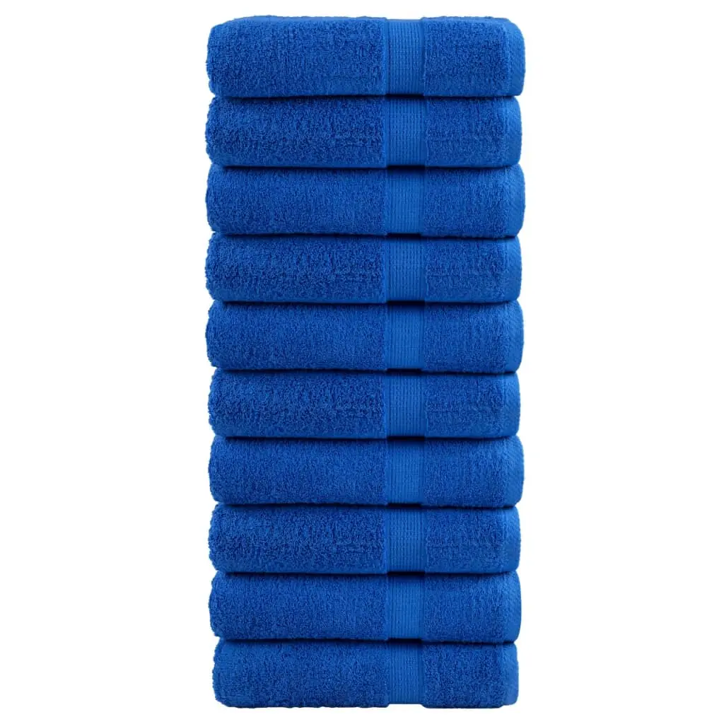 Asciugamani da Bagno 10 pz Blu 100x150cm 600gsm 100% Cotone