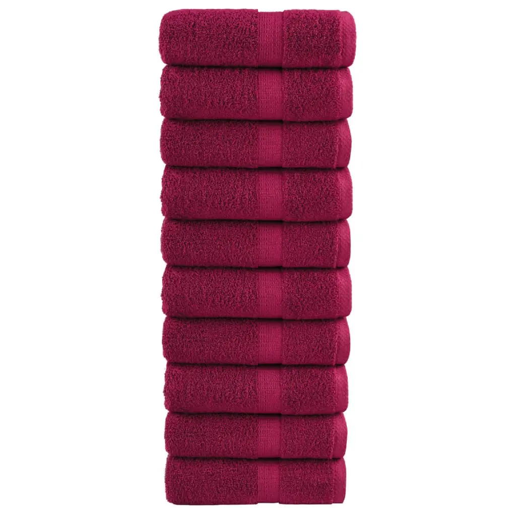 Salviette Premium 10 pz Bordeaux 30x30 cm 600gsm 100% Cotone