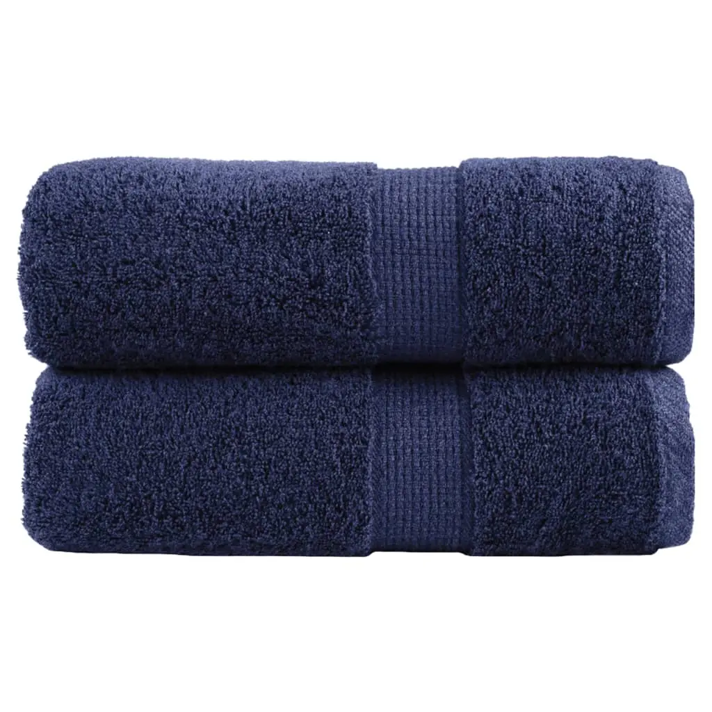 Salviette Premium 2 pz Blu Navy 30x30 cm 600gsm 100% Cotone