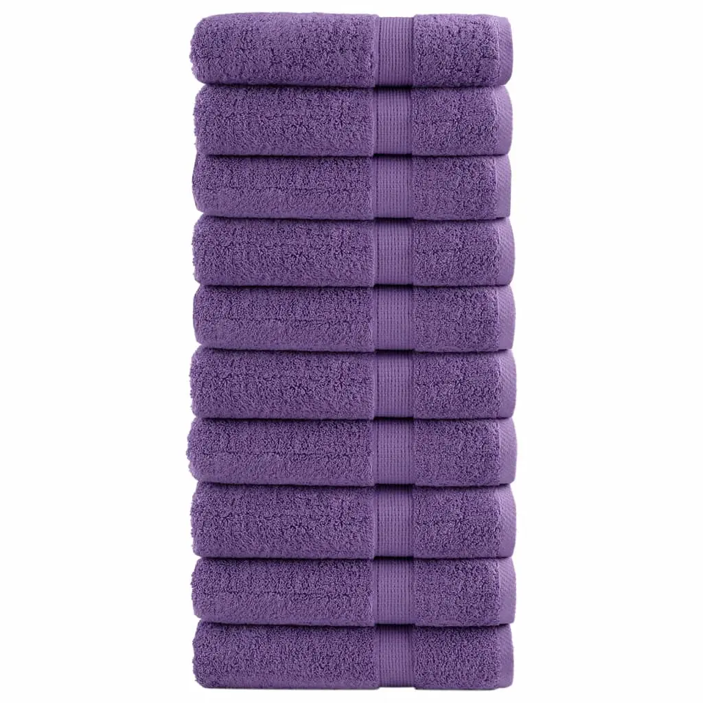 Asciugamani Premium 10 pz Viola 50x100 cm 600 g/m² 100% Cotone