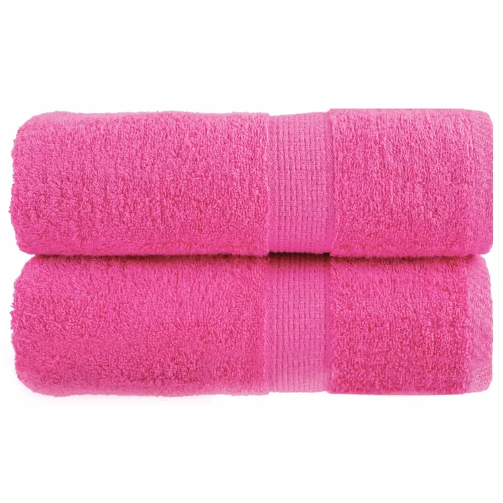 Asciugamani Premium 2 pz Rosa 30x30cm 600 g/m² 100% Cotone