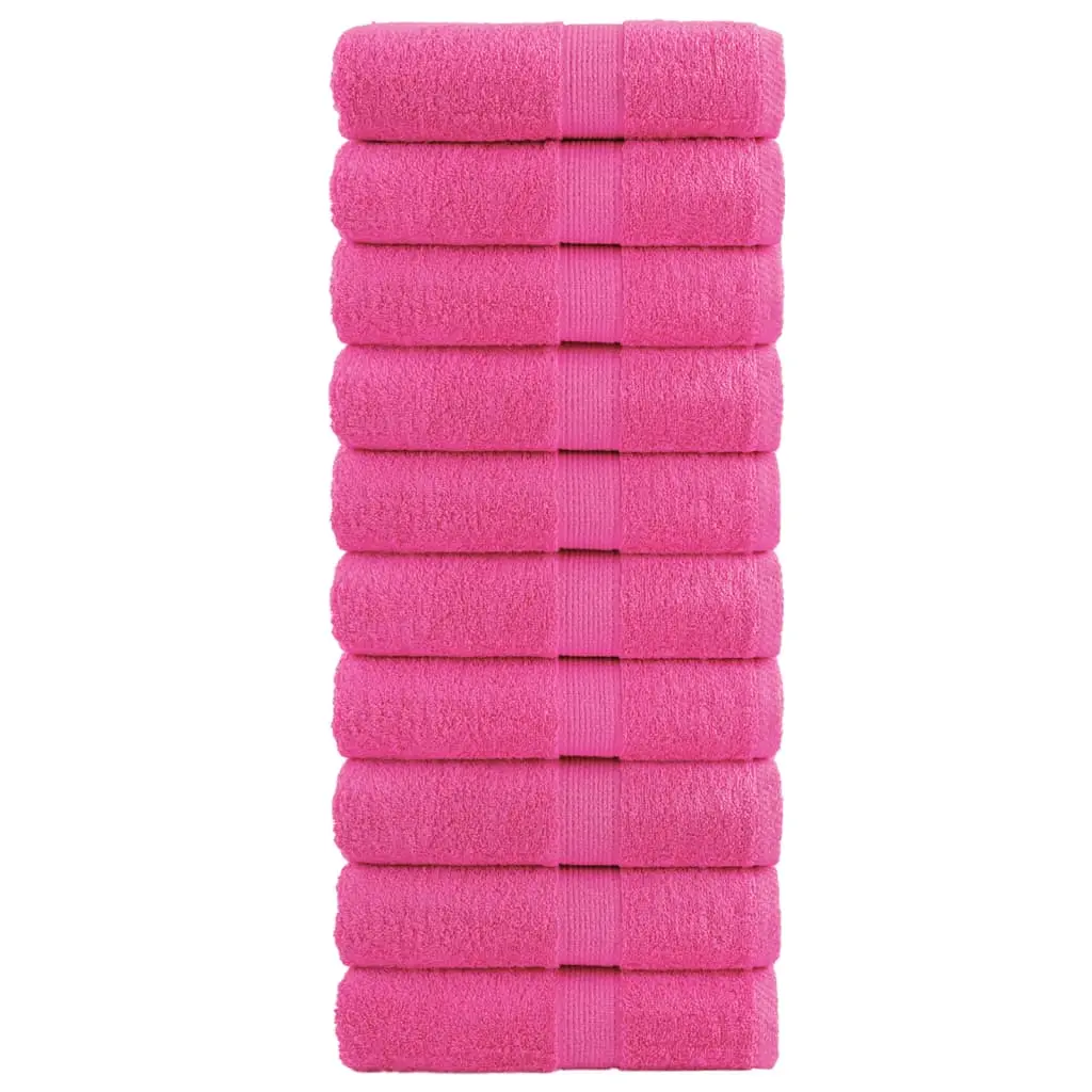 Asciugamani per Ospiti 10 pz Rosa 30x50 cm 600 g/m² 100% Cotone