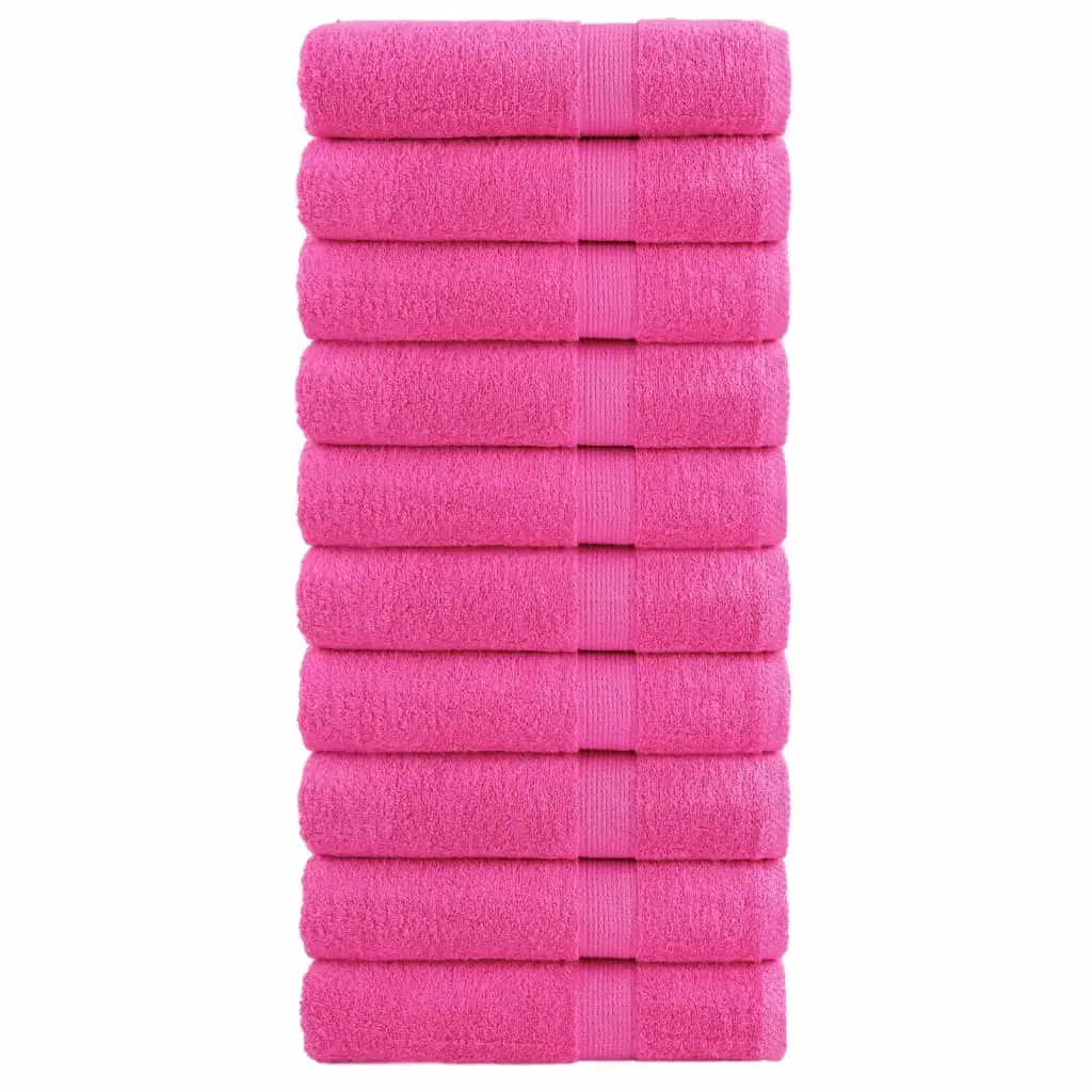 Asciugamani da Doccia 10 pz Rosa 70x140 cm 600 g/m² 100% Cotone