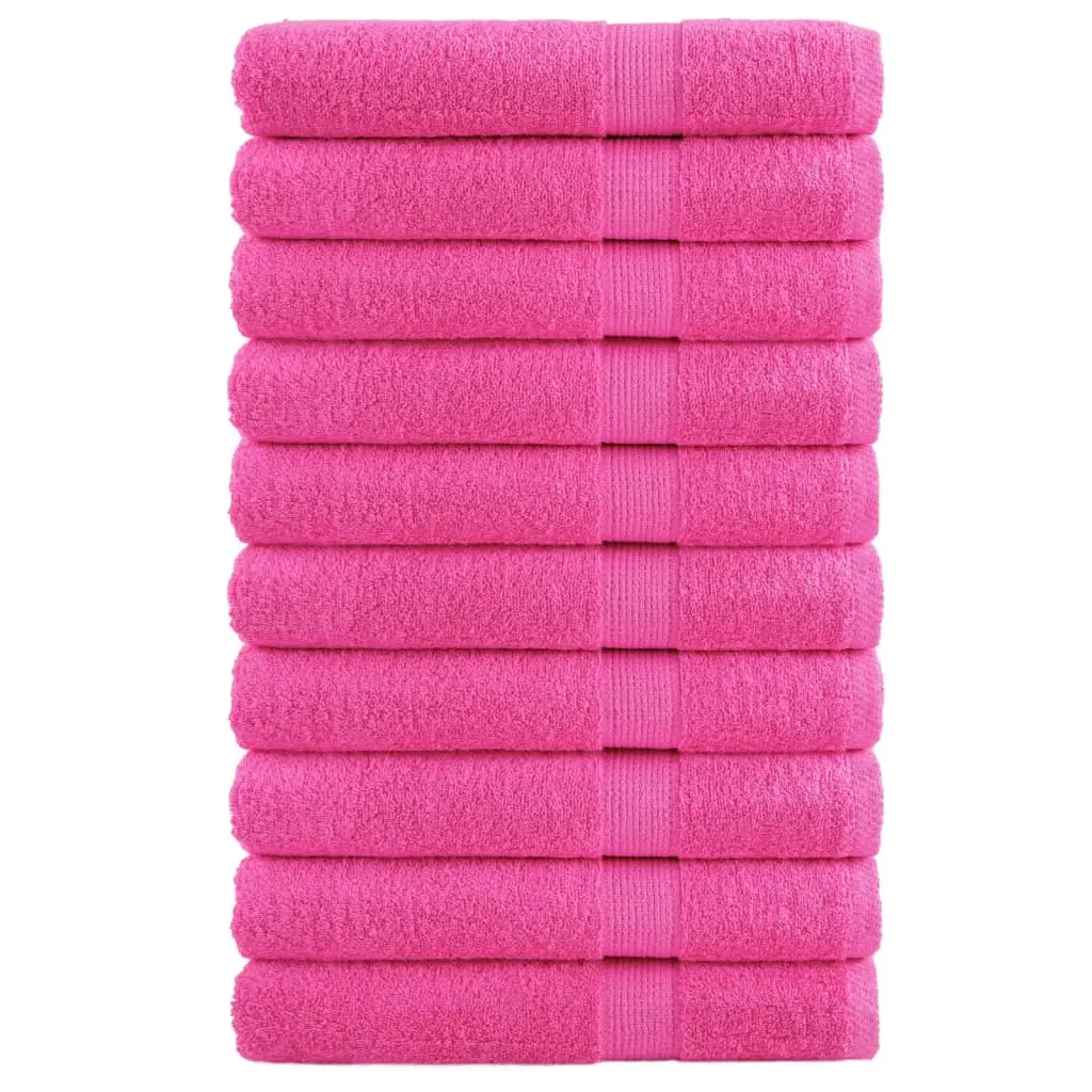 Asciugamani per Sauna 2 pz Rosa 80x200 cm 600 g/m² 100% Cotone