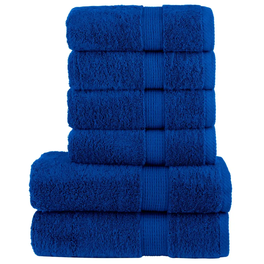 Set Asciugamani 8 pz Blu 600 gsm 100% Cotone