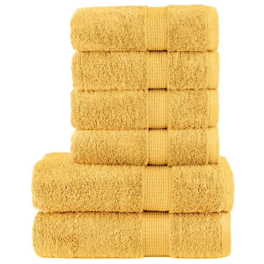 Set Asciugamani 8 pz Oro 600 gsm 100% Cotone