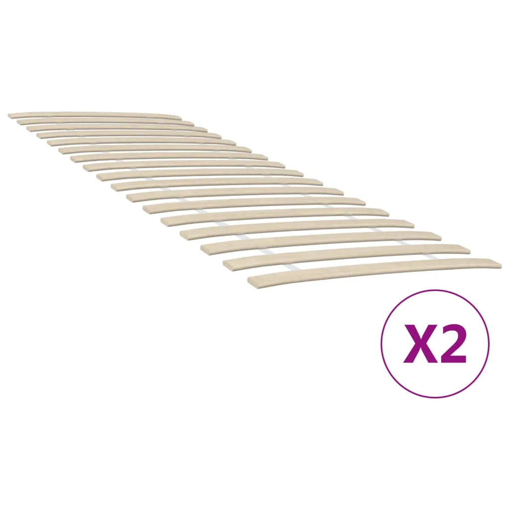 vidaXL Reti a Doghe con 34 Doghe 2 pz 80x200 cm