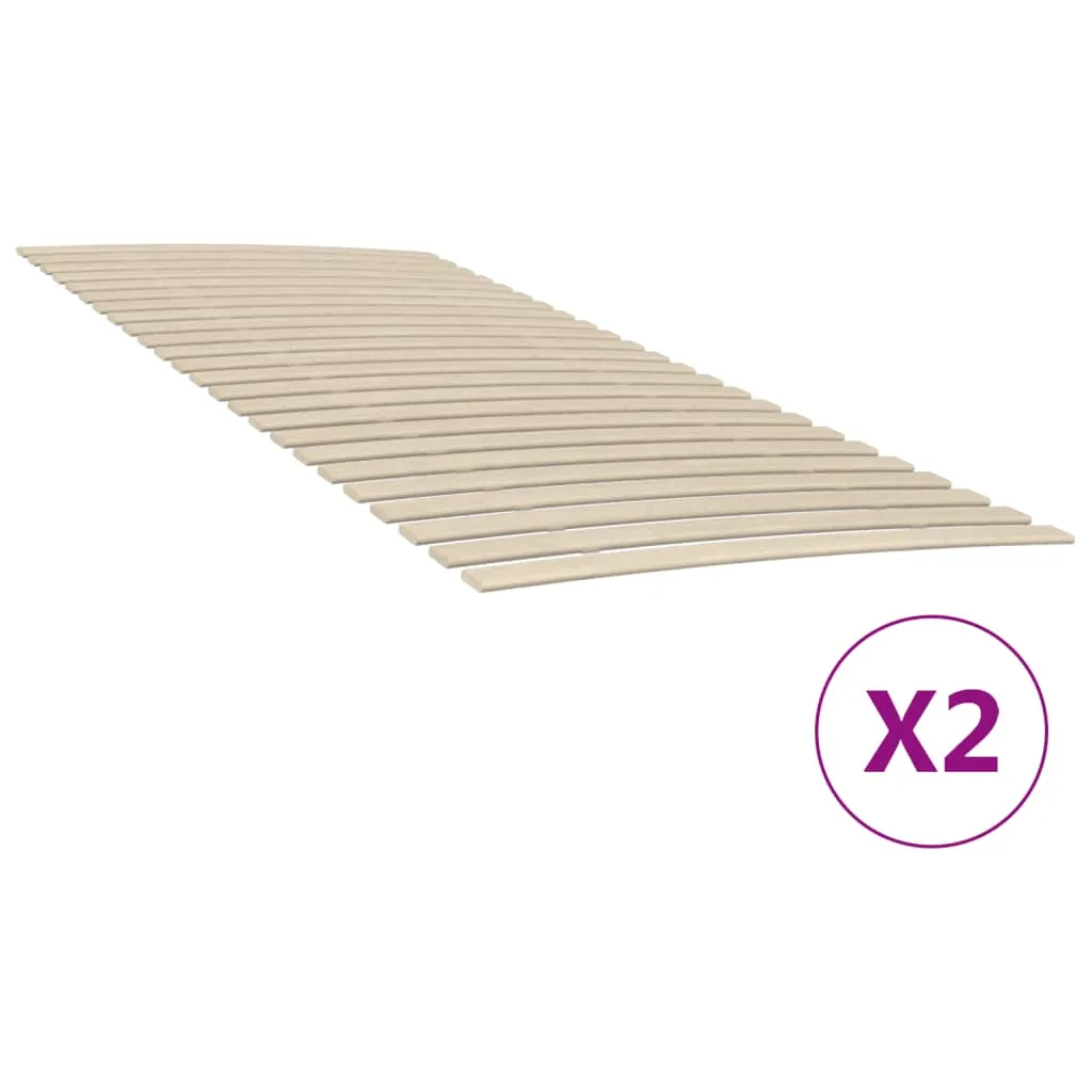 vidaXL Reti a Doghe con 48 Doghe 2 pz 90x200 cm