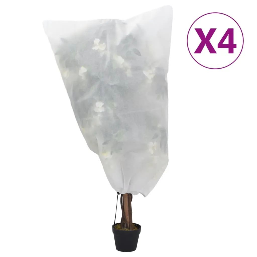 vidaXL Coperture con Coulisse per Piante 4pz 70 g/m² 0,8x0,8 m