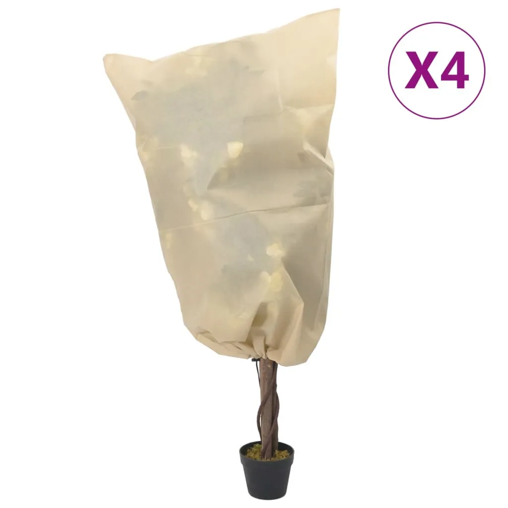 vidaXL Coperture con Coulisse per Piante 4pz 70 g/m² 0,8x0,8 m