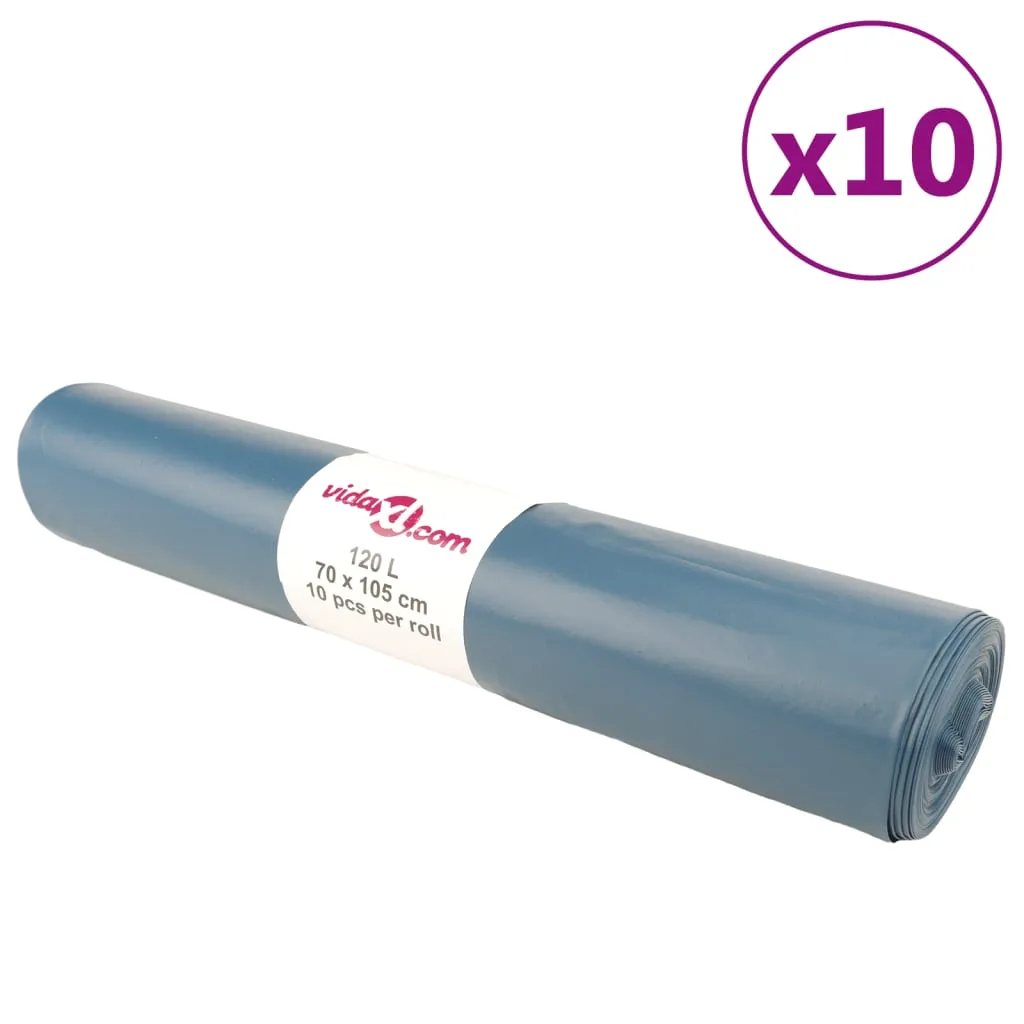 vidaXL Sacchetti per Cestini 100 pz Blu 120 L