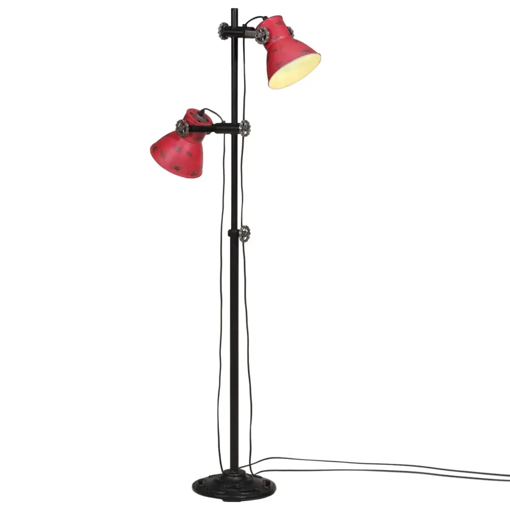 Lampada da Terra 25 W Rosso Anticato 25x25x90/160 cm E27