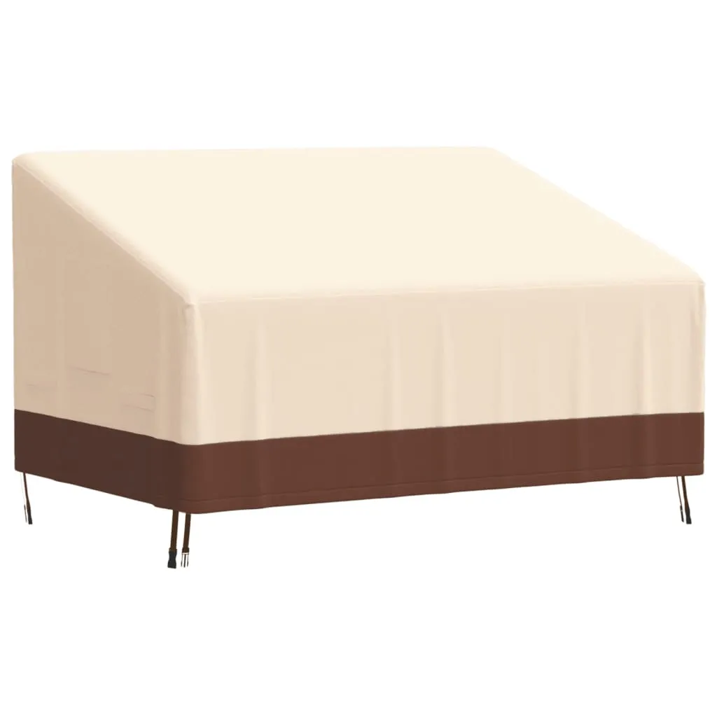 vidaXL Copertura per Panca a 2 Posti Beige 137x97x48/74 cm 600D Oxford