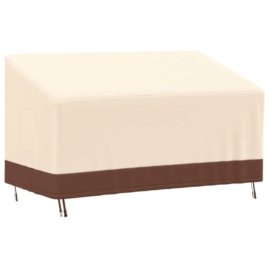 vidaXL Copertura per Panca a 3 Posti Beige 159x84x56/81 cm 600D Oxford