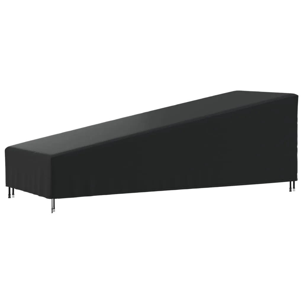 vidaXL Copertura per Sdraio Nera 203x81x25/63 cm 420D Oxford