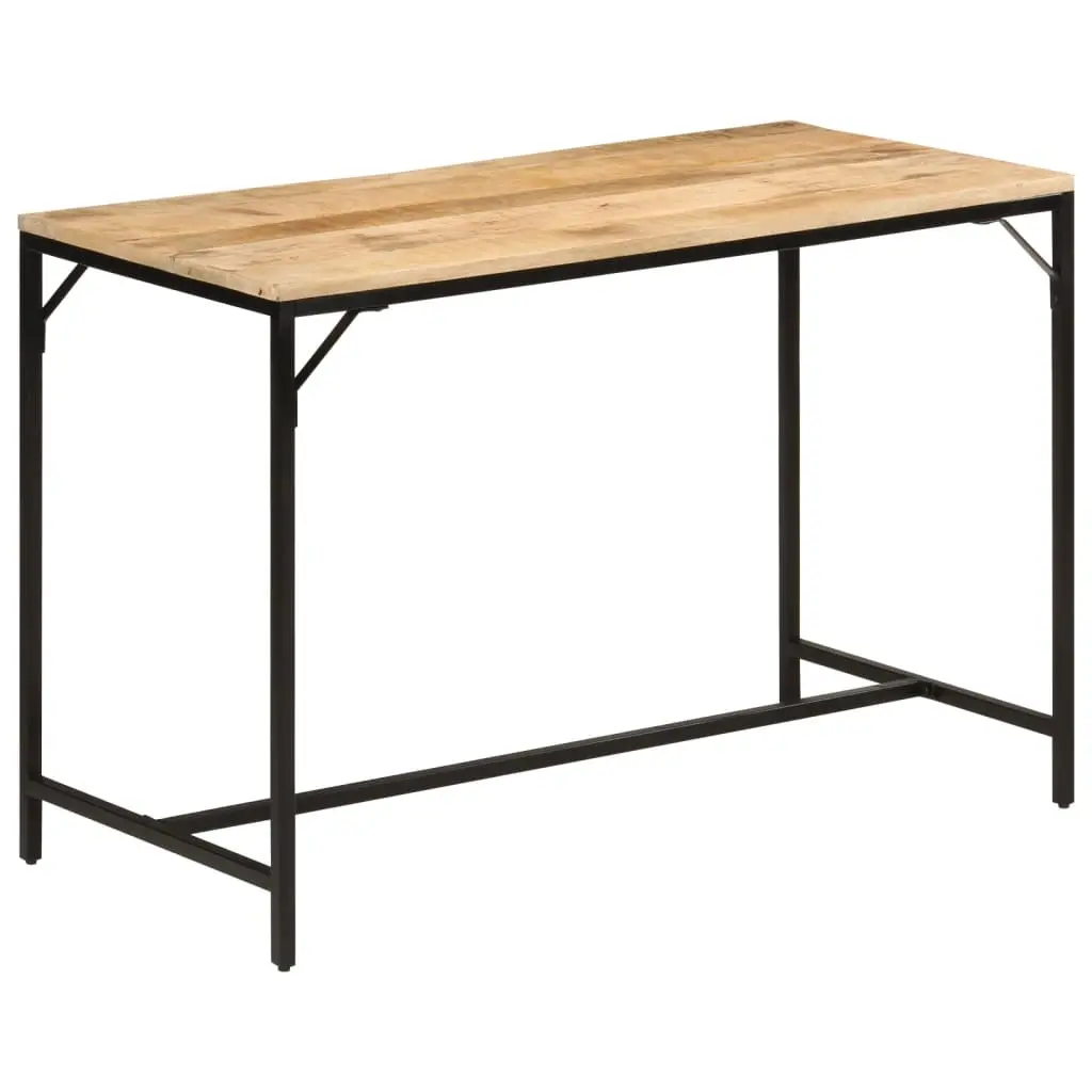 Tavolo Pranzo 110x55x75cm Legno Massello Mango Grezzo e Ferro