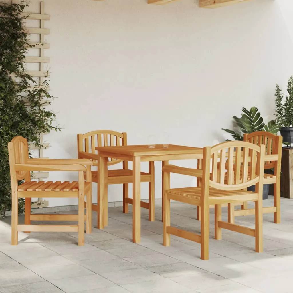 vidaXL Sedie da Giardino 4 pz 58x59x88 cm in Legno Massello di Teak