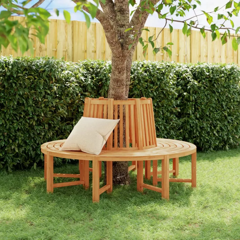 vidaXL Panche per Albero Semi Circolari 2pz Ø160cm Legno Massello Teak