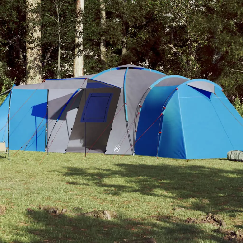 Tenda da Campeggio per 12 Persone Blu Impermeabile