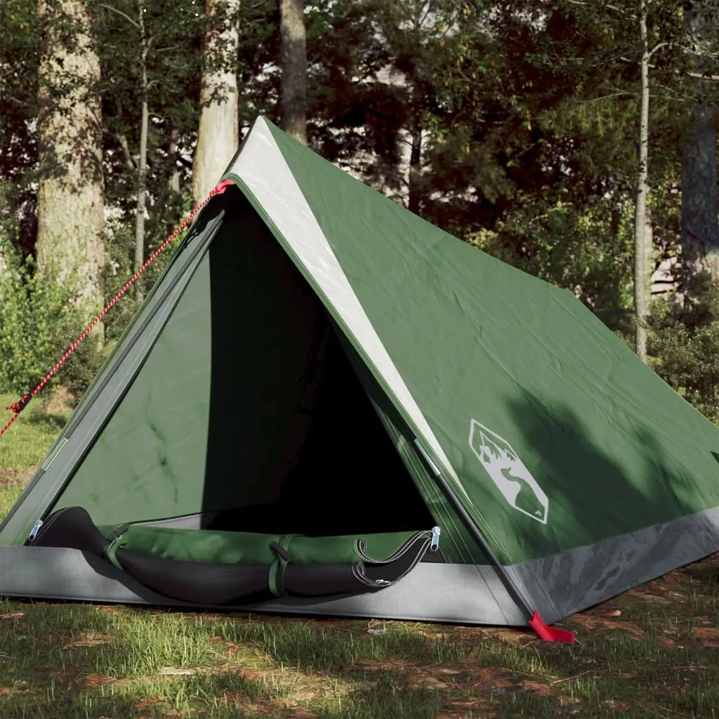 vidaXL Tenda da Campeggio 2 Persone Verde 200x120x88/62cm Taffetà 185T