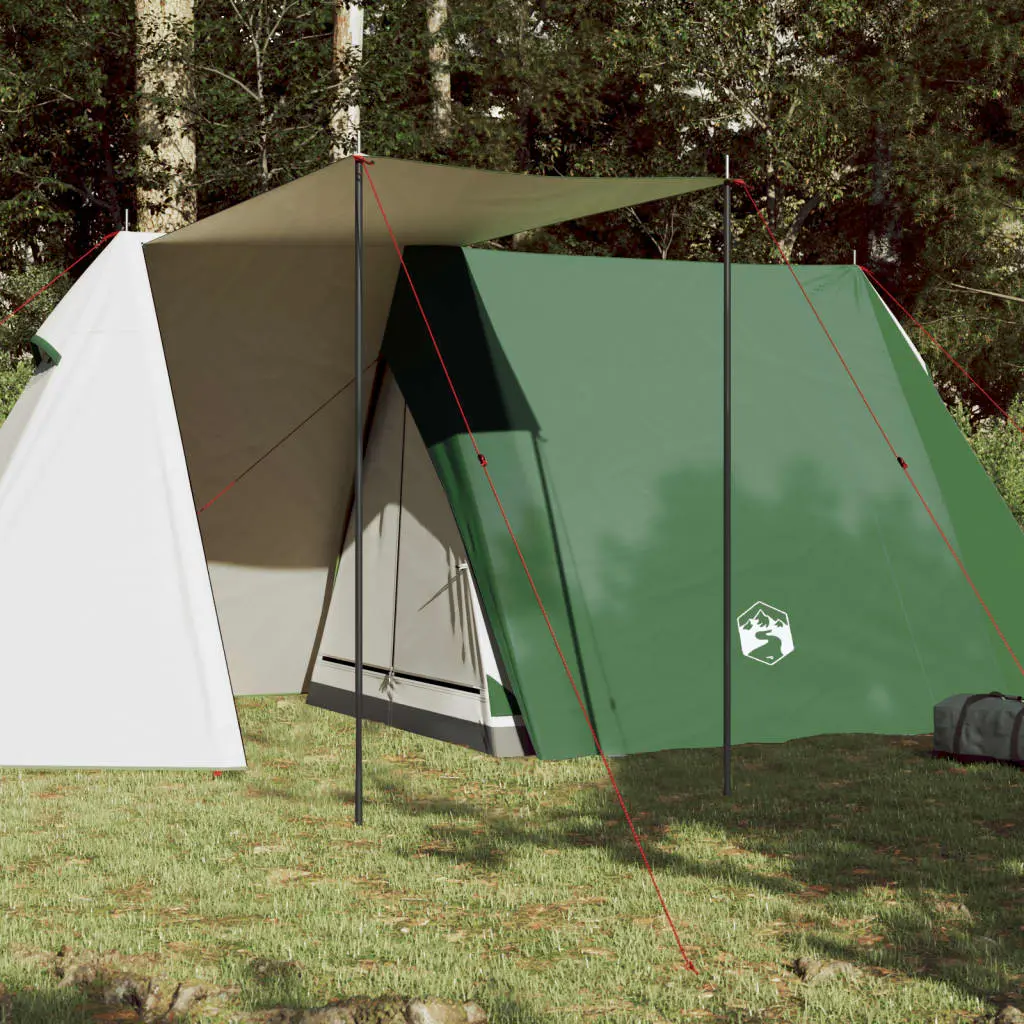 Tenda da Campeggio per 3 Persone Verde Impermeabile