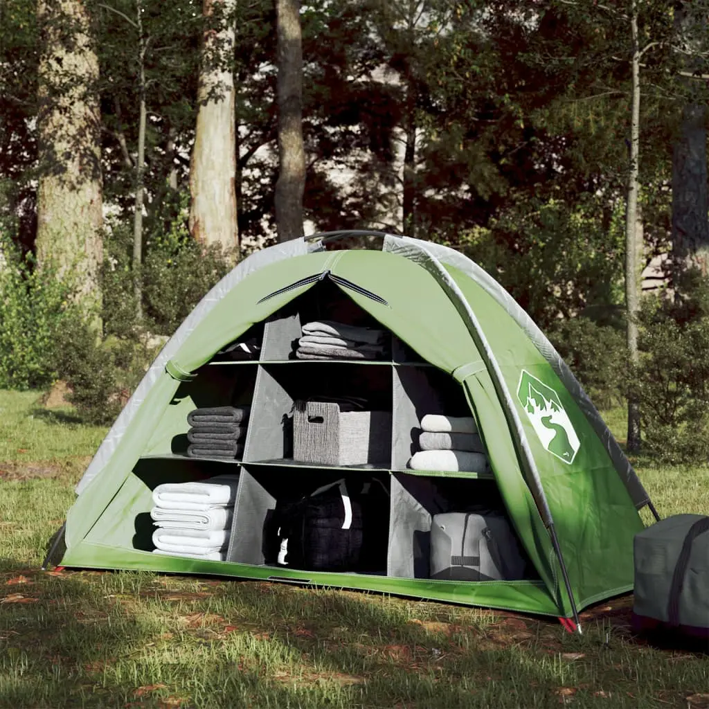 Tenda Portaoggetti 9 Scomparti Verde 125x50x68 cm Taffetà 185T