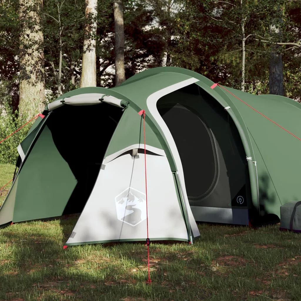 vidaXL Tenda da Campeggio 3 Persone Verde 370x185x116 cm Taffetà 185T