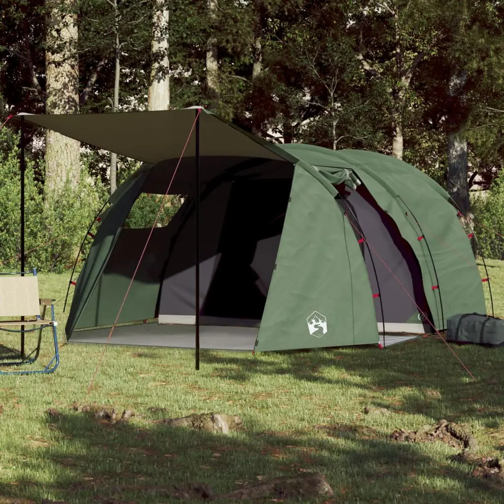 Tenda da Campeggio per 4 Persone Verde Impermeabile