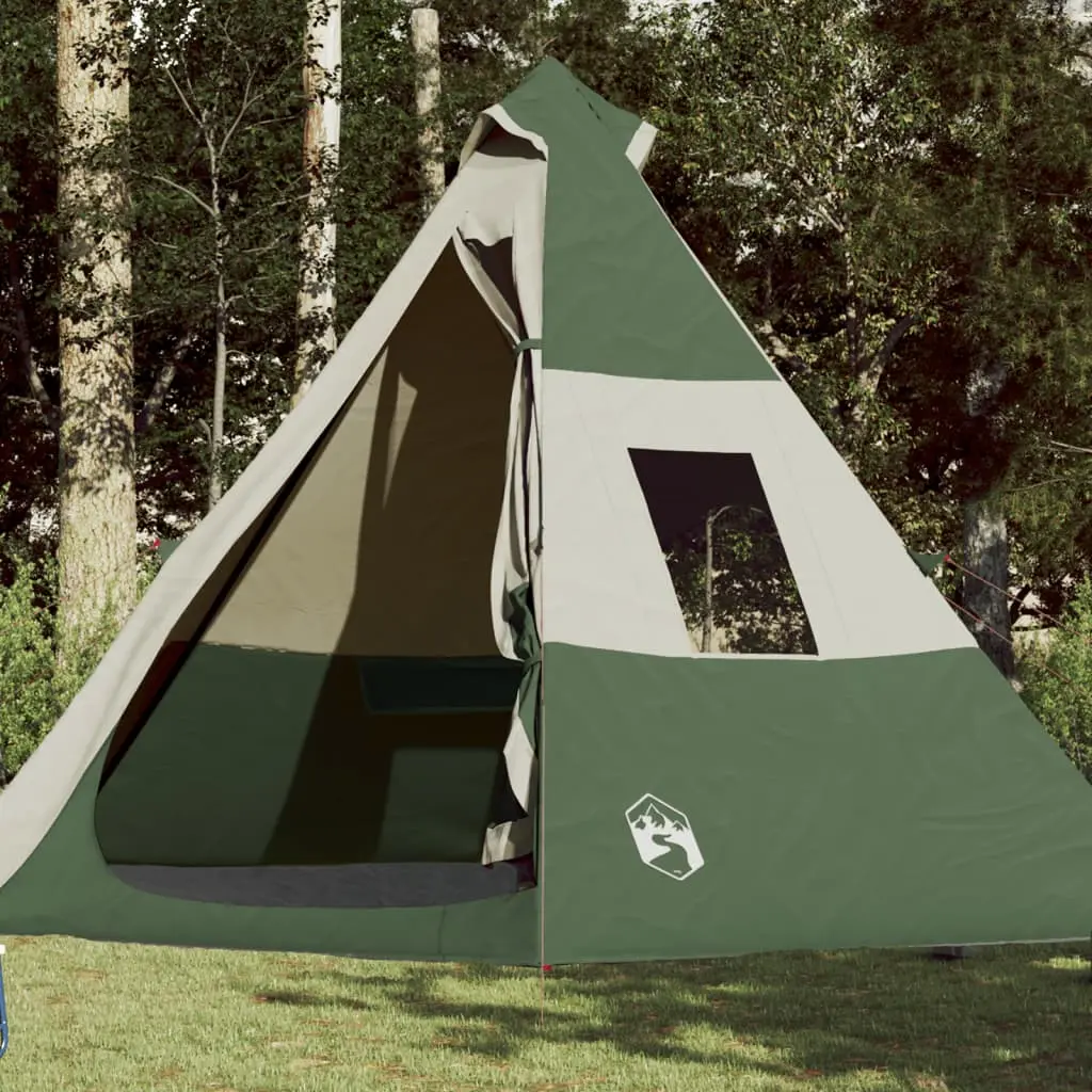 Tenda da Campeggio per 7 Persone Verde Impermeabile