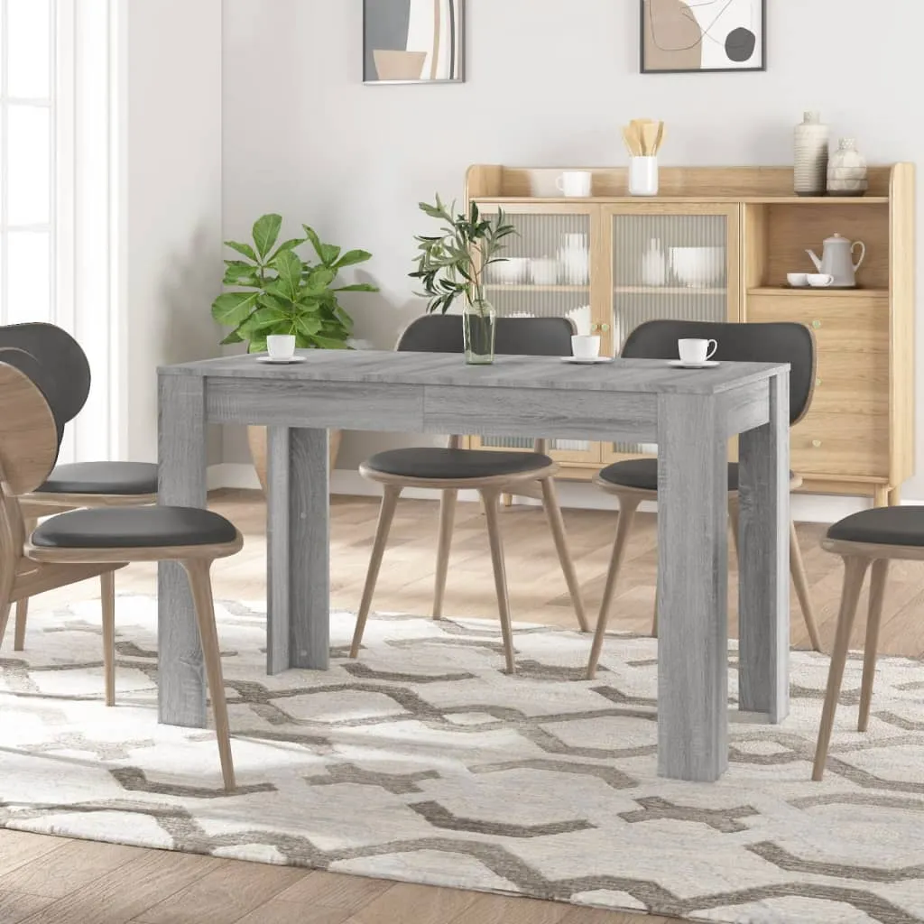 vidaXL Tavolo da Pranzo Grigio Sonoma 120x60x76 cm Legno Multistrato