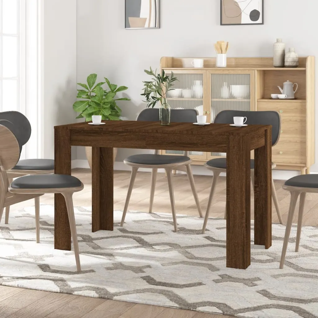 vidaXL Tavolo da Pranzo Rovere Marrone 120x60x76 cm Legno Multistrato