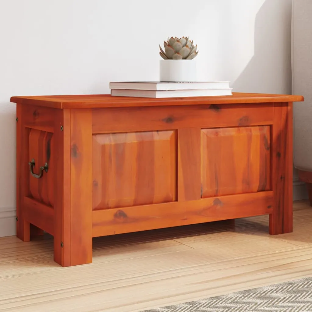 vidaXL Cassapanca con Coperchio Marrone in Legno Massello di Acacia