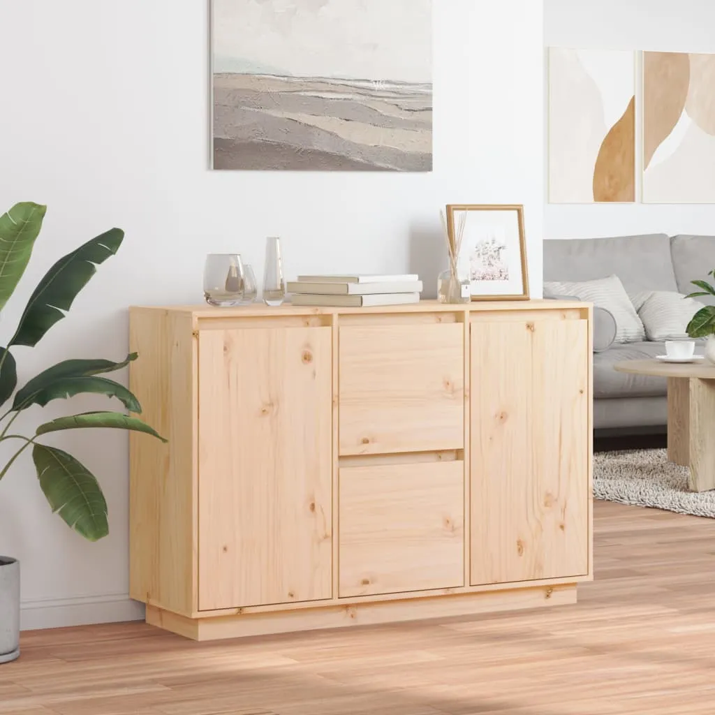 vidaXL Credenza 110x34x75 cm in Legno Massello di Pino