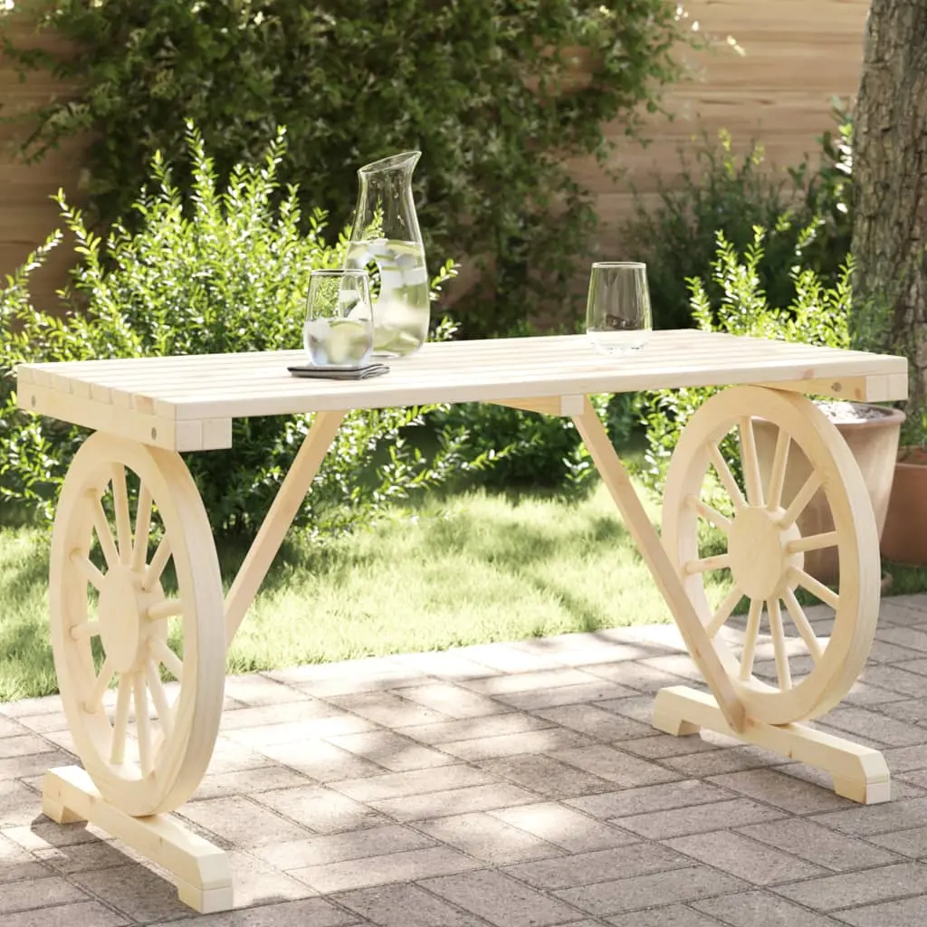 Tavolo da Giardino 115x55x65 cm in Legno Massello di Abete