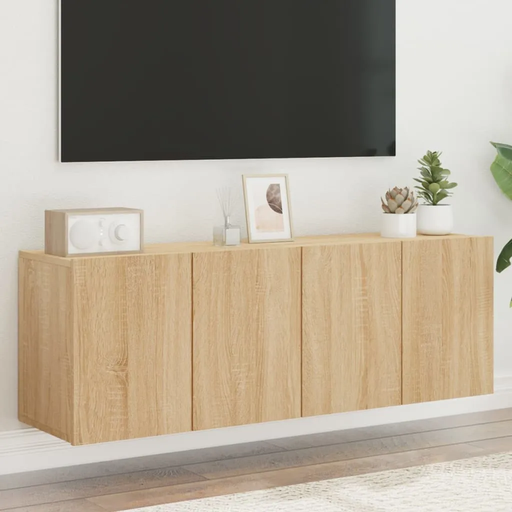 vidaXL Mobili TV a Parete 2pz Rovere Sonoma 60x30x41 cm