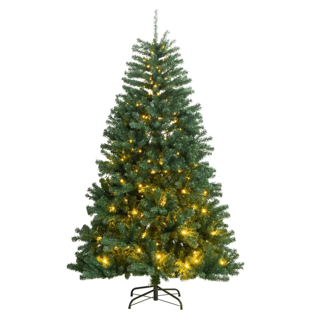 vidaXL Albero di Natale Artificiale Incernierato con 300 LED 210 cm