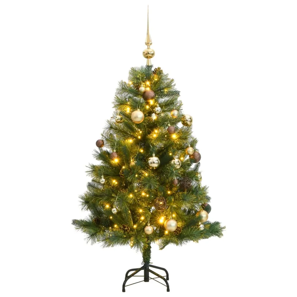 vidaXL Albero Natale Incernierato con 150 LED e Palline 150 cm