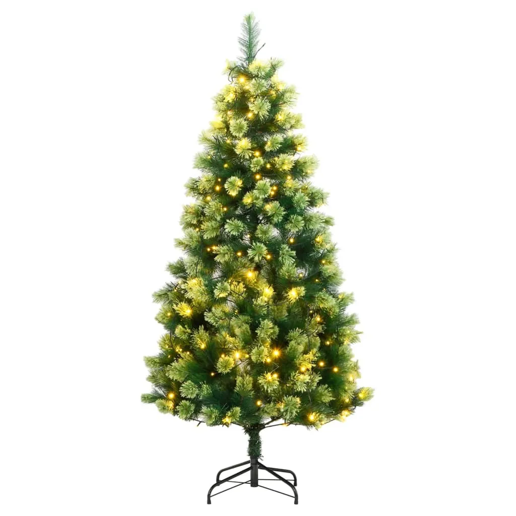 vidaXL Albero di Natale Artificiale Incernierato con 300 LED 180 cm