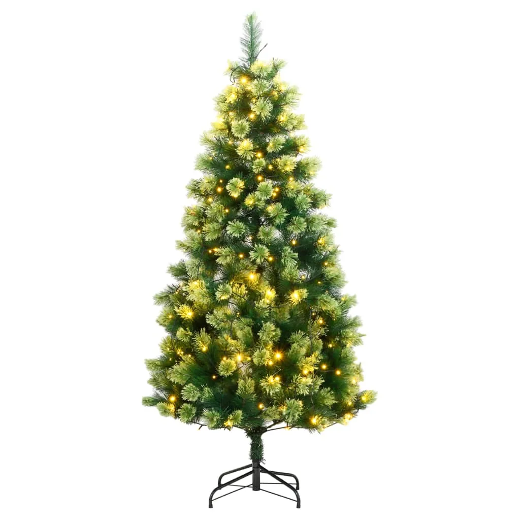 vidaXL Albero di Natale Artificiale Incernierato con 300 LED 210 cm