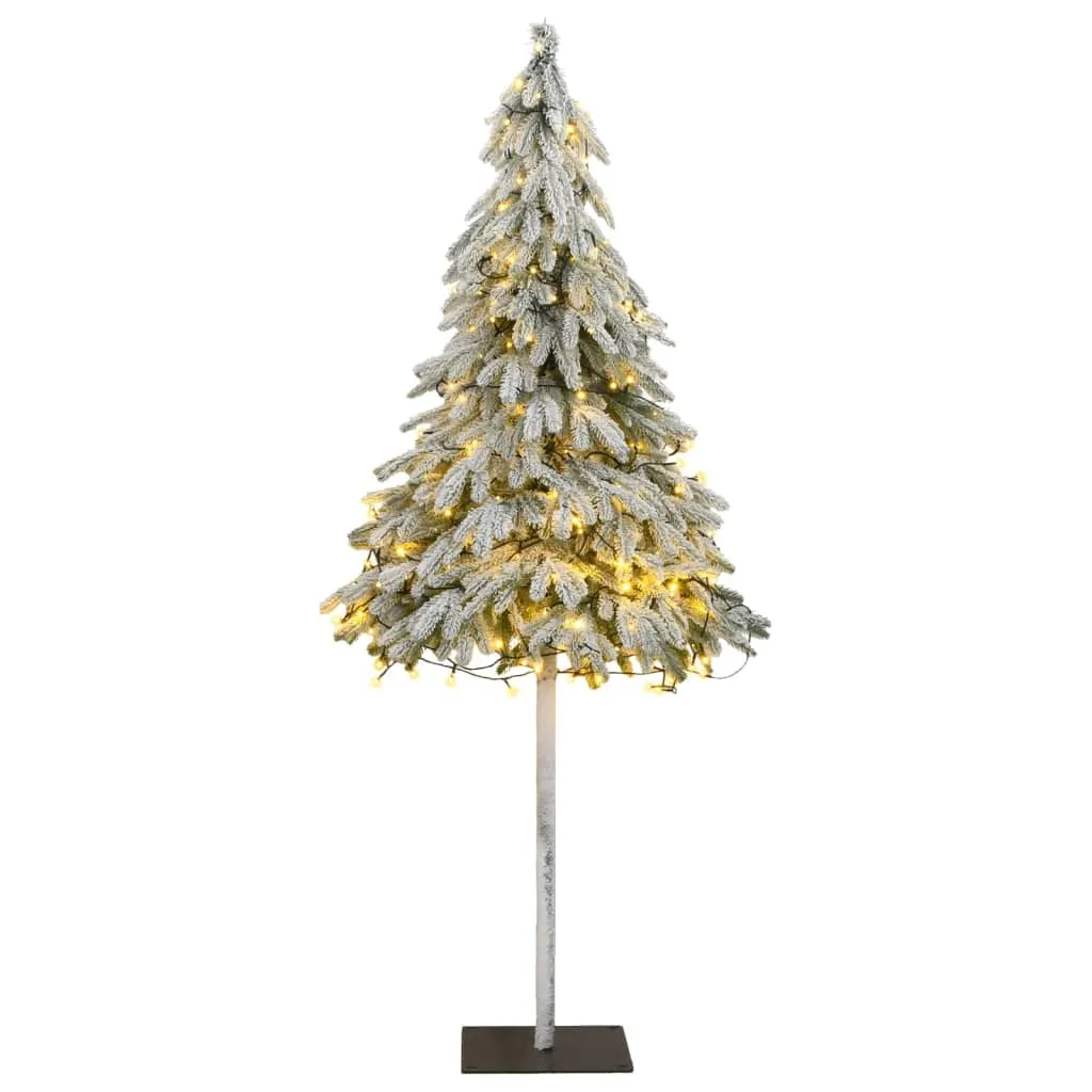 vidaXL Albero di Natale Artificiale con 300 LED e Neve Floccata 210 cm