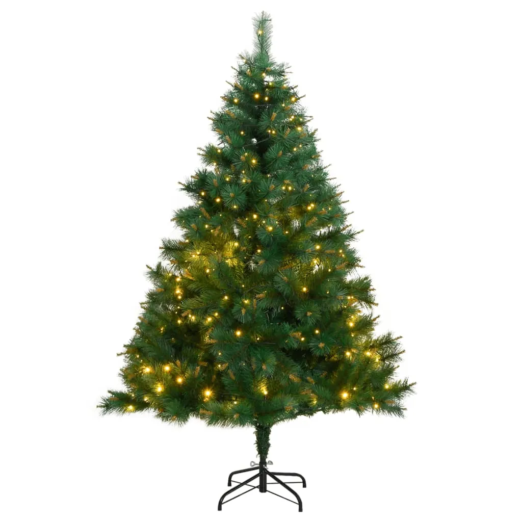 vidaXL Albero di Natale Artificiale Incernierato con 300 LED 180 cm