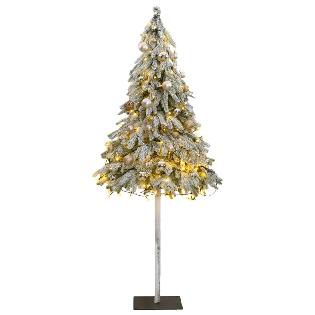 vidaXL Albero di Natale Artificiale con 300 LED Palline e Neve 180 cm