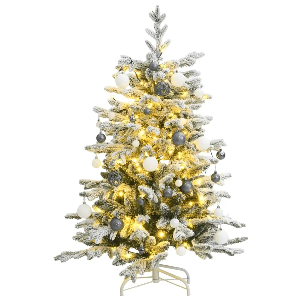 vidaXL Albero Natale Incernierato con 150 LED e Palline 150 cm