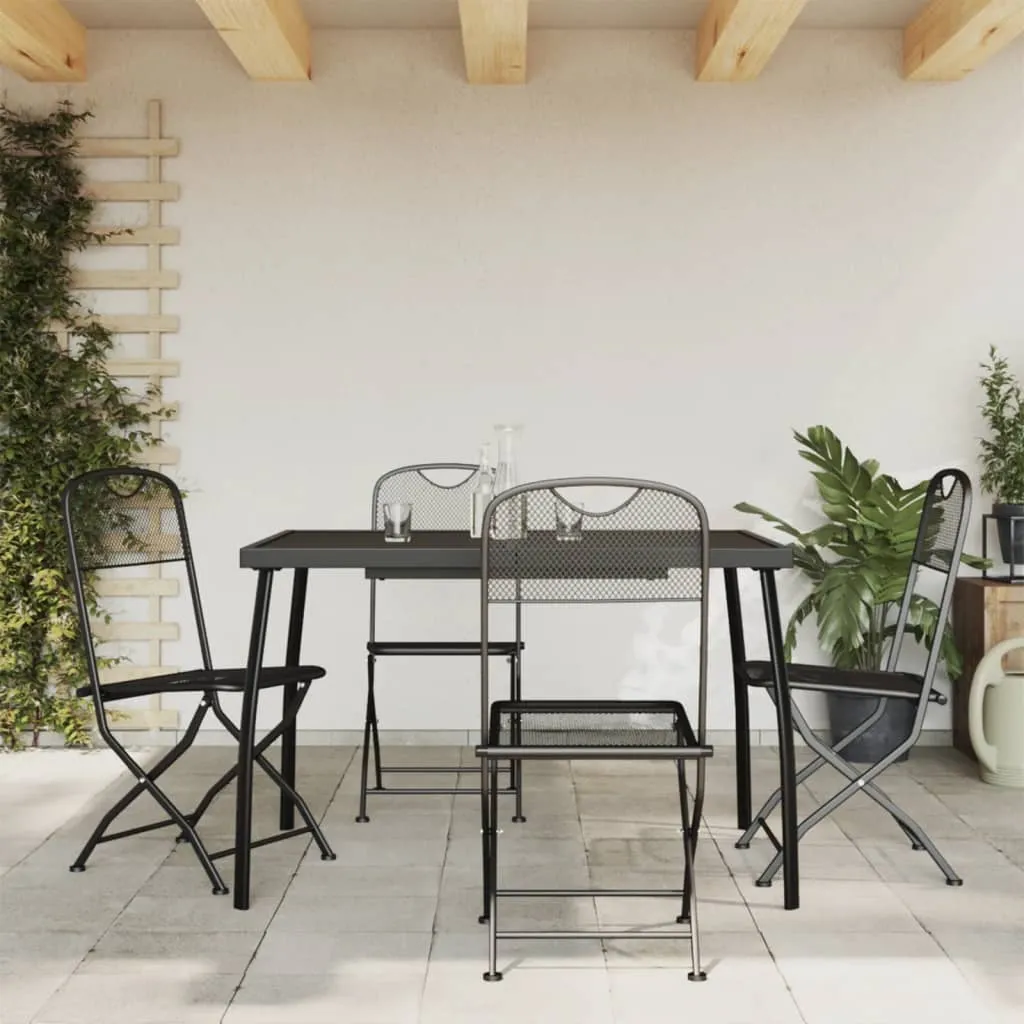 vidaXL Set da Pranzo da Giardino 5pz Antracite in Rete Metallica