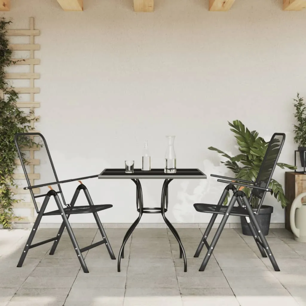 vidaXL Set da Pranzo da Giardino 3pz Antracite in Rete Metallica